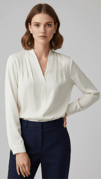MARISSA - Puff Sleeve Satin Blouse