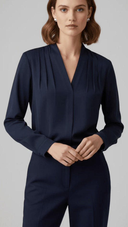 MARISSA - Puff Sleeve Satin Blouse