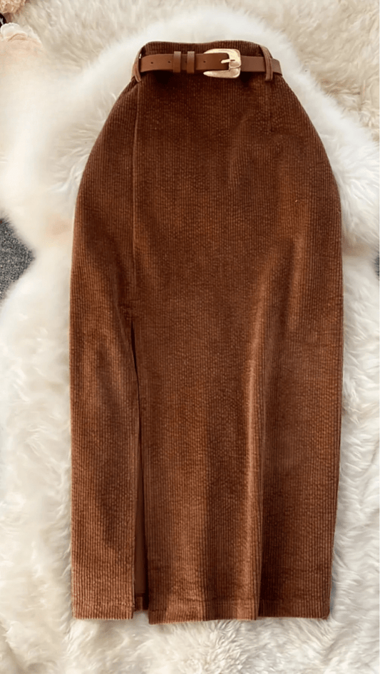 VALENÇA - Vintage Slit Midi Skirt