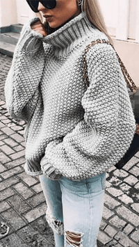 ÉLORIA - Chunky Knit Turtleneck Sweater
