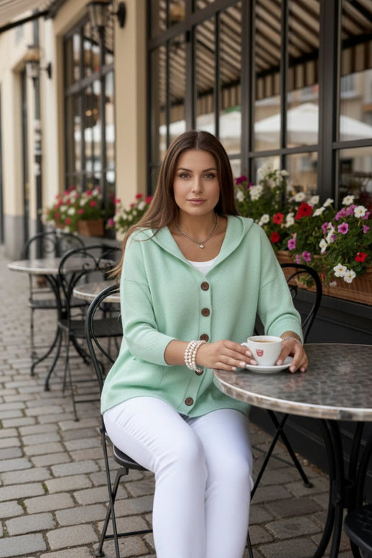 LYNTH – Women’s Soft Hooded Knit Cardigan with Relaxed Fit