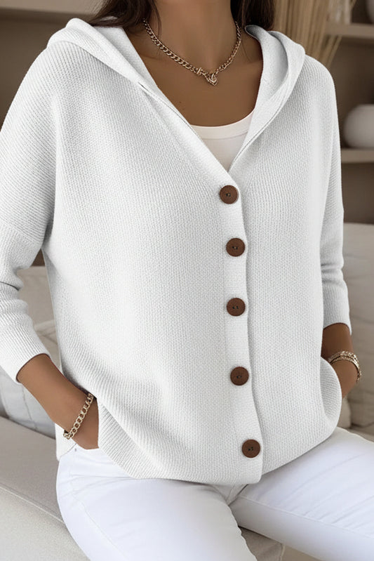 Zoé Soft Hooded Knit Cardigan with Button-Down Front for Everyday Comfort 4