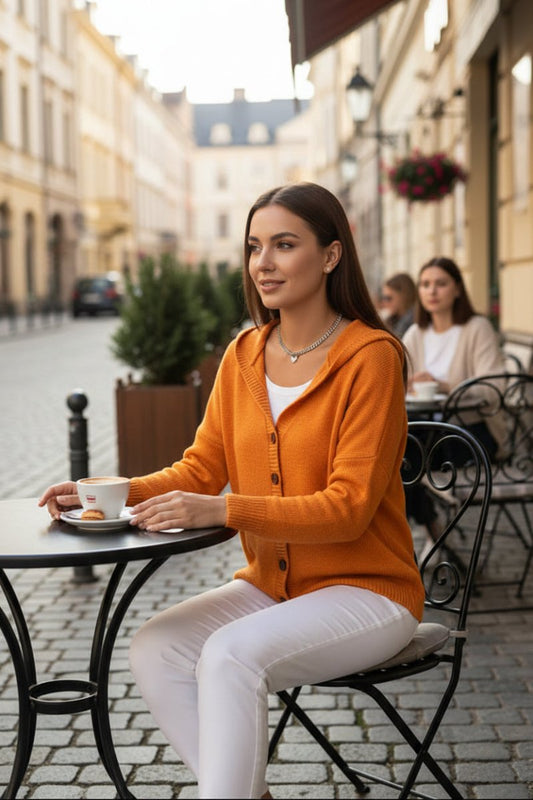 LYNTH – Women’s Soft Hooded Knit Cardigan with Relaxed Fit