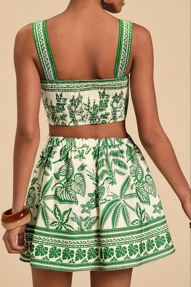 Leilani – Tropical Cami & Color Match Skirt