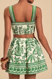 Leilani – Tropical Cami & Color Match Skirt