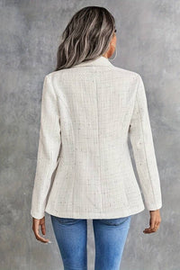 Pryn – Elegant Beige Double-Breasted Blazer with Notch Lapels
