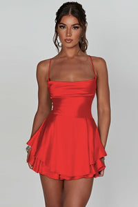 SOLANA - Elegant Backless Halter Neck Dress
