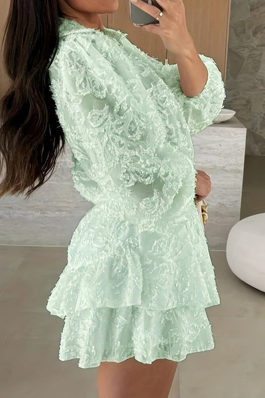 Tahlia – Airy Lantern Sleeve Spring Ensemble