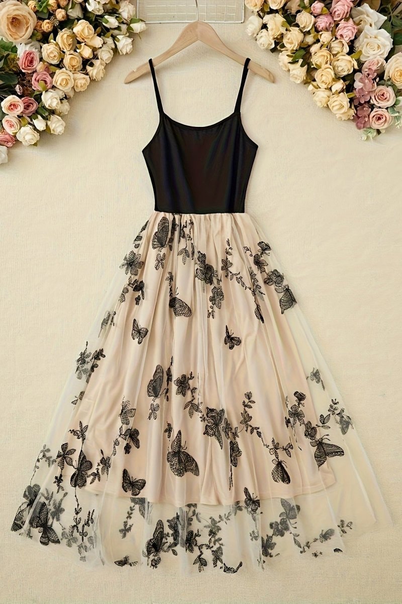 Violet Row - Lace Embroidered Midi Dress