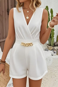 Kelsey – Elegant Deep V-Neck Jumpsuit with Cross-Border Grace