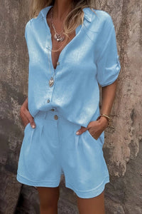 BLAIR – Relaxed Linen Shirt & Tailored Shorts