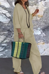 RYLAN – Women’s Linen Summer Casual Loose Pants Suit