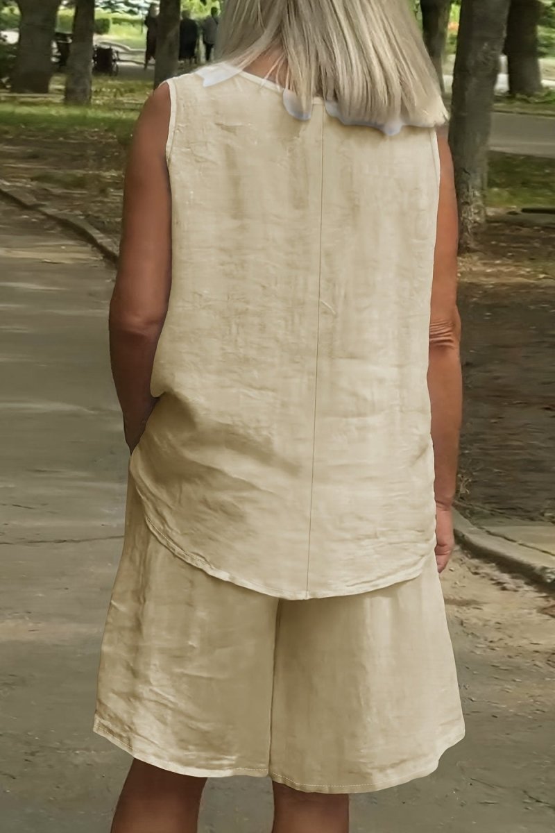 GIADA – Women’s Modern Linen Summer Outfit Set