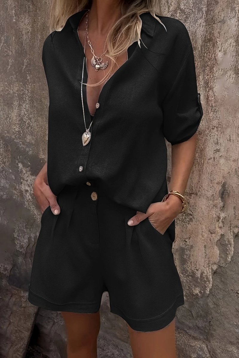 LUMIERE – Airy Linen Co-Ord with Wide Shirt