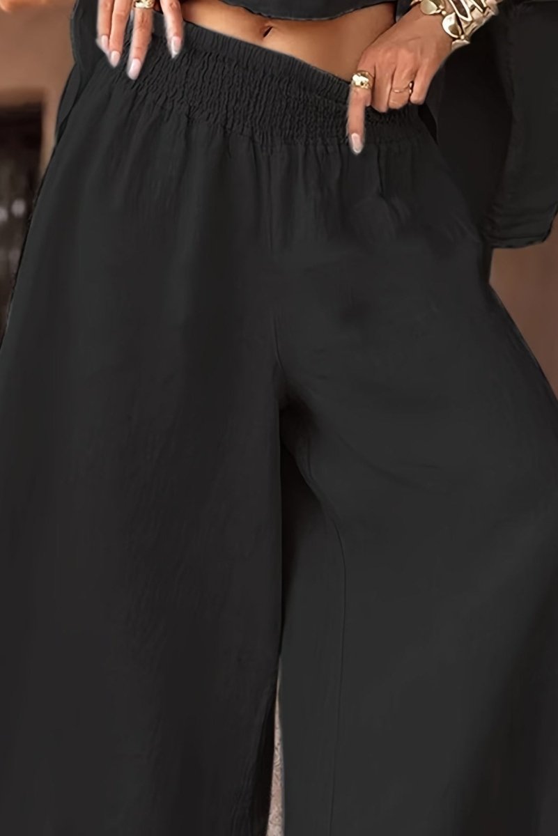 TAMARA – Plus Size Linen Off-Shoulder Lounge Set