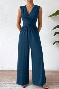 Kalia – Essential Sleeveless Waist-Cinching Commuter Jumpsuit