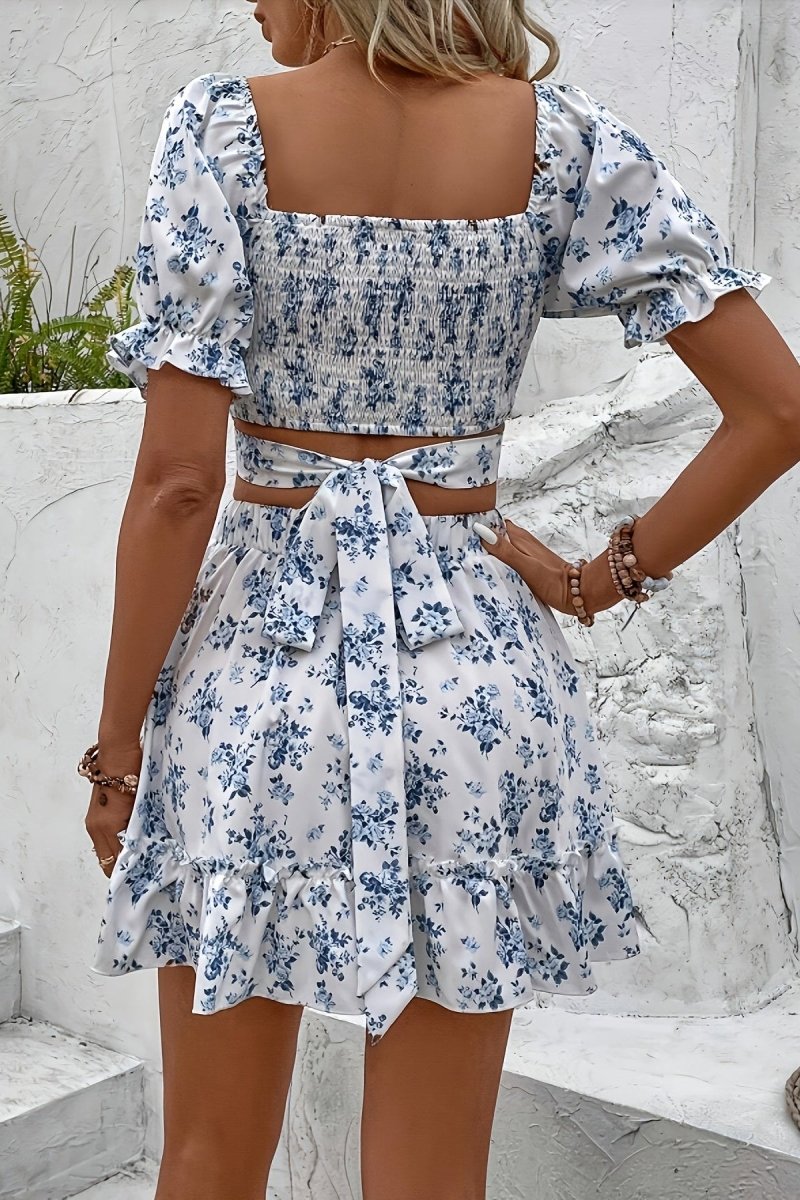 Rosalie – Feminine Puff Sleeve Two-Piece Set