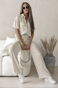 GABRIELLE – Minimal Linen Spring Outfit