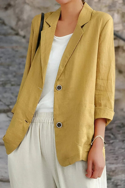 Fable – Elegant Lightweight Linen Blazer with Casual Poise